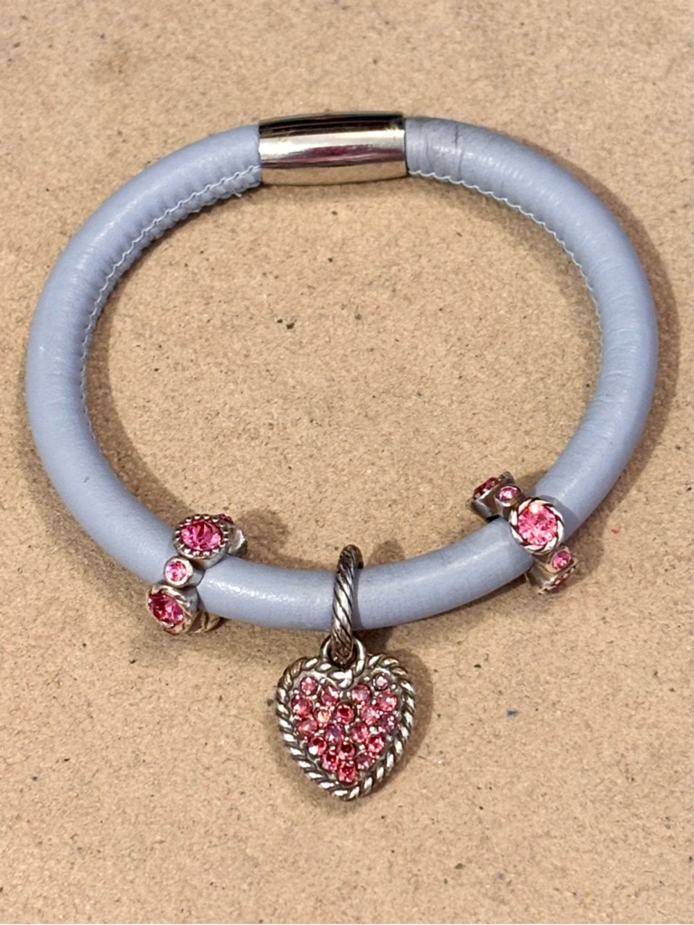 Brighton Woodstock Single bracelet Light blue smooth leather Holds beads, charms - Picture 7 of 8